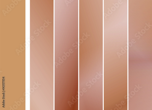 Vector set of abstract organic gray and brown gradient collections