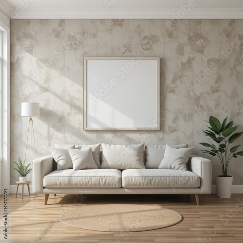 modern living room with sofa