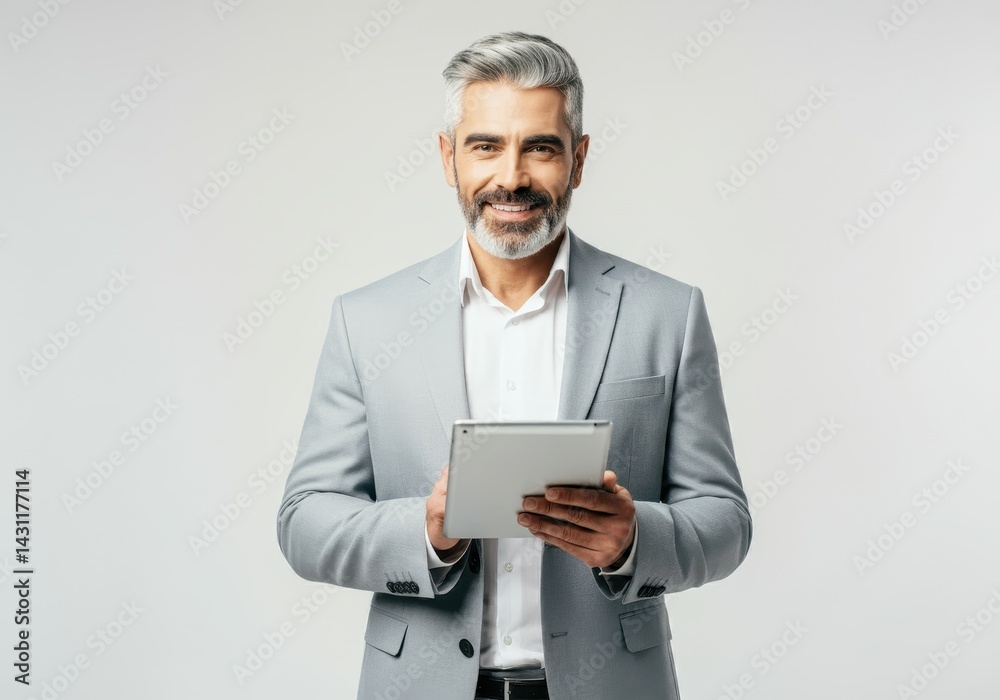 Professional man using digital tablet device Professional man using digital tablet device