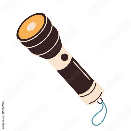 A modern camping lantern. A lantern for outdoor recreation. Vector illustration in a flat style, isolated on a white background