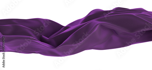Obraz na płótnie A photograph of a purple fabric flowing and creating abstract waves. The smooth texture and deep color create a luxurious and elegant feel. The image is minimal in design w salonie