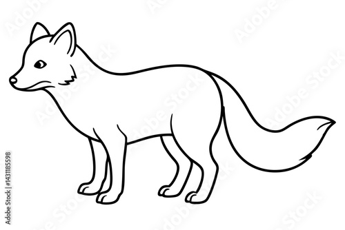 Wild Arctic Fox Vector
