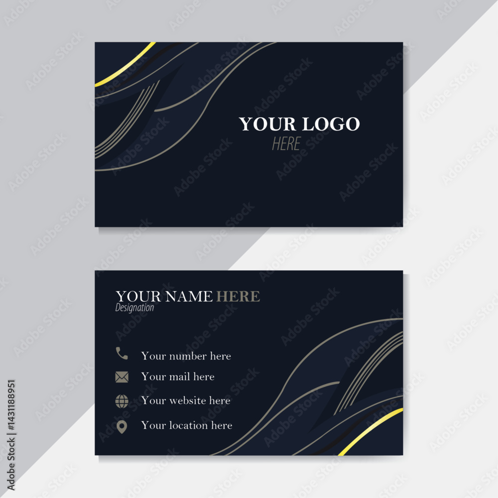 Naklejka premium Luxury and creative business card template design.