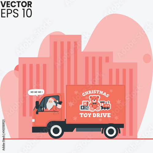 vector illustration of a delivery truck