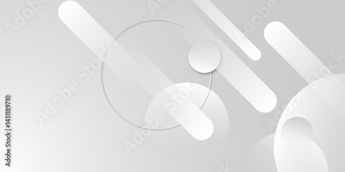 gray geometric round objects abstract background. clean simple modern abstract white shape background. Geometric background. Vector illustration abstract graphic design banner pattern presentation. 