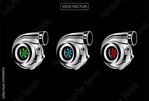 Logo Turbo Performance Automotive Designs vector template