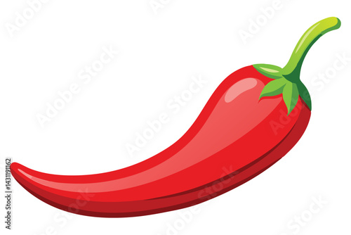 Illustration of Red hot natural chili pepper .