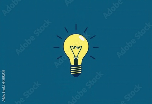 Glowing Light Bulb Idea Symbol Illumination Inspiration Concept Bright Yellow Electric Light