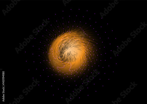 Network Connected Data Points dynamic visualization of a digital network with glowing connections.