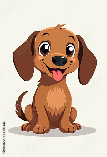 Wiggle Butts & Happy Hounds: A Delightful Dachshund Vector Illustration in a Cute, Simple Style - Ideal for Stickers, Logos, T-Shirts, and Spreading Smiles with This Adorable Sausage Dog Clipart