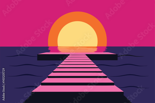 a-floating-dock-extending-into-glowing-pink-waters 