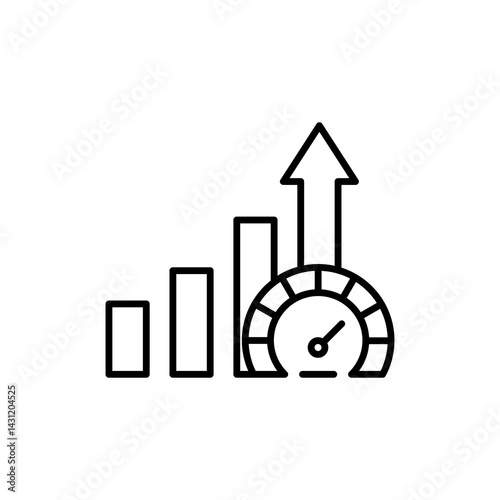 performance icon with line style isolated on white background, eps file and easy to edit and change color.
