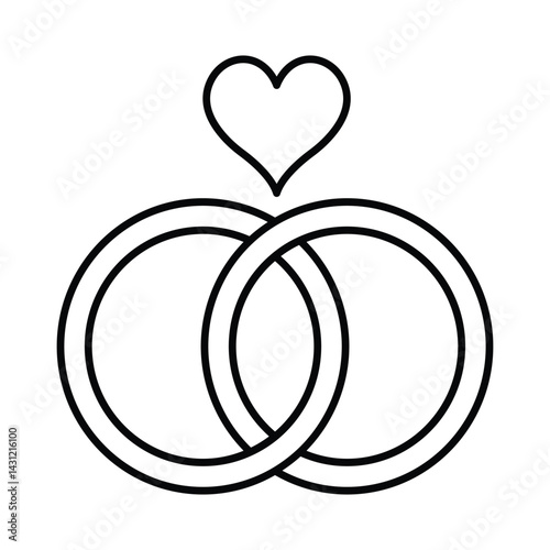 Wedding Rings vector, pixel perfect, illustrator file 
