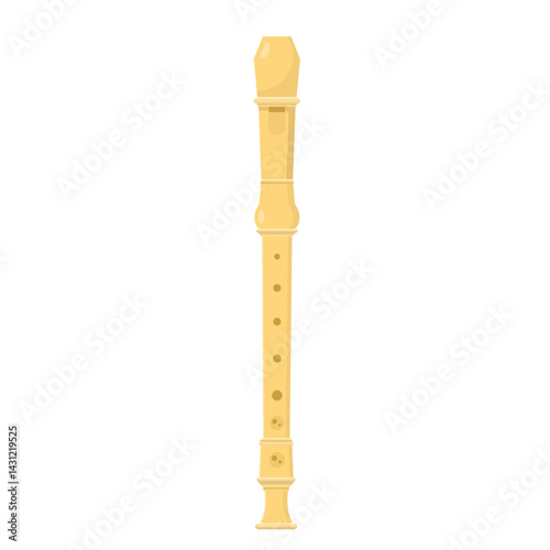 Recorder Flat Illustration. Clean Icon Design Element on Isolated White Background