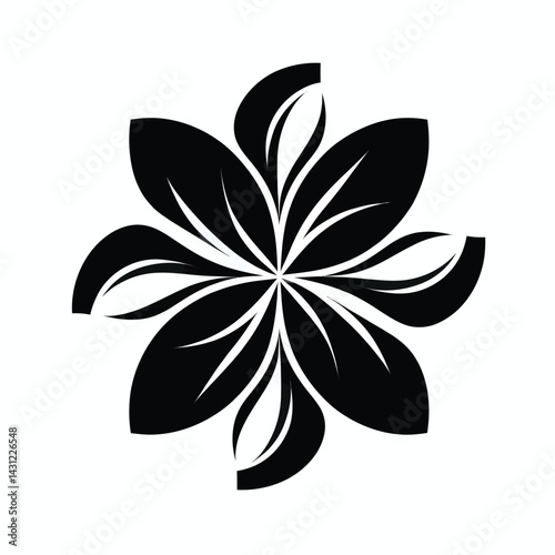 A lone flower in full silhouette, evoking peace and introspection.9