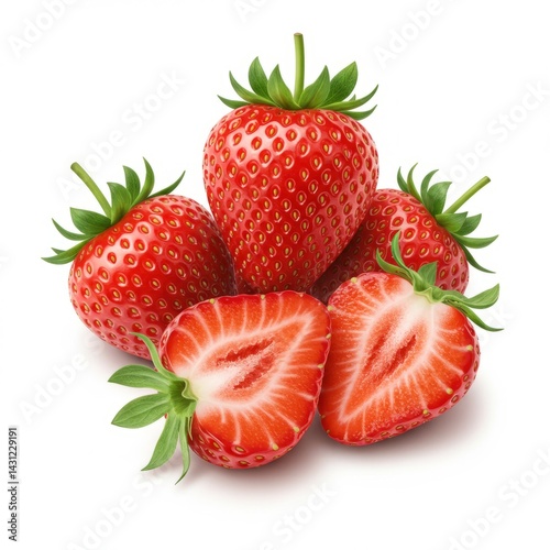 strawberry isolated on white background