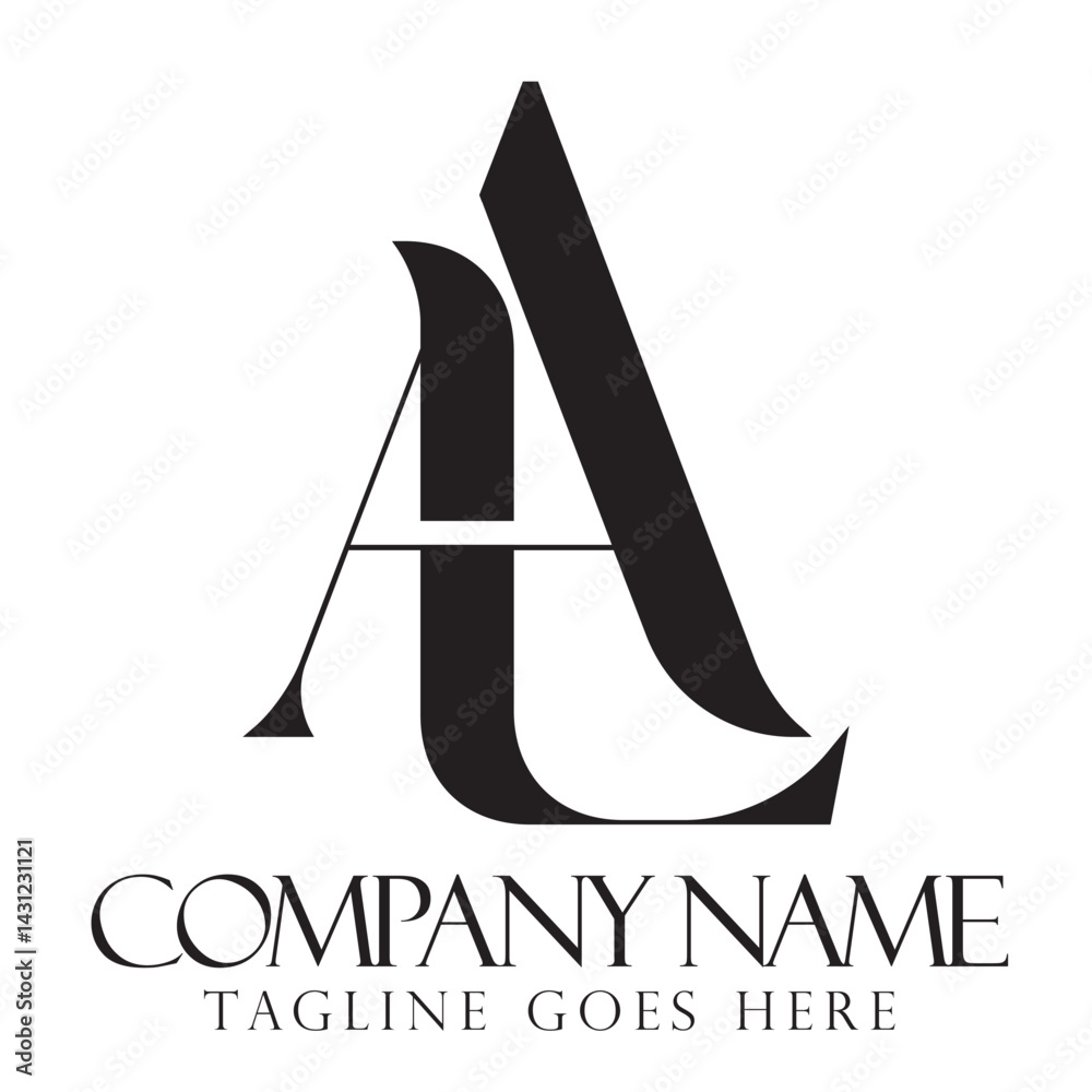 letter AL or LA vector logo design for luxury, fashion, jewelry, boutique, and startup