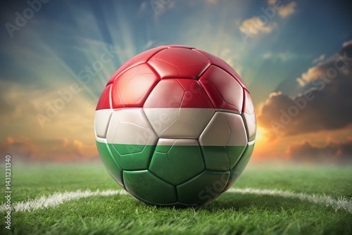 Hungary vs France Soccer Matchup: Euro Cup Football Tournament 3D Render