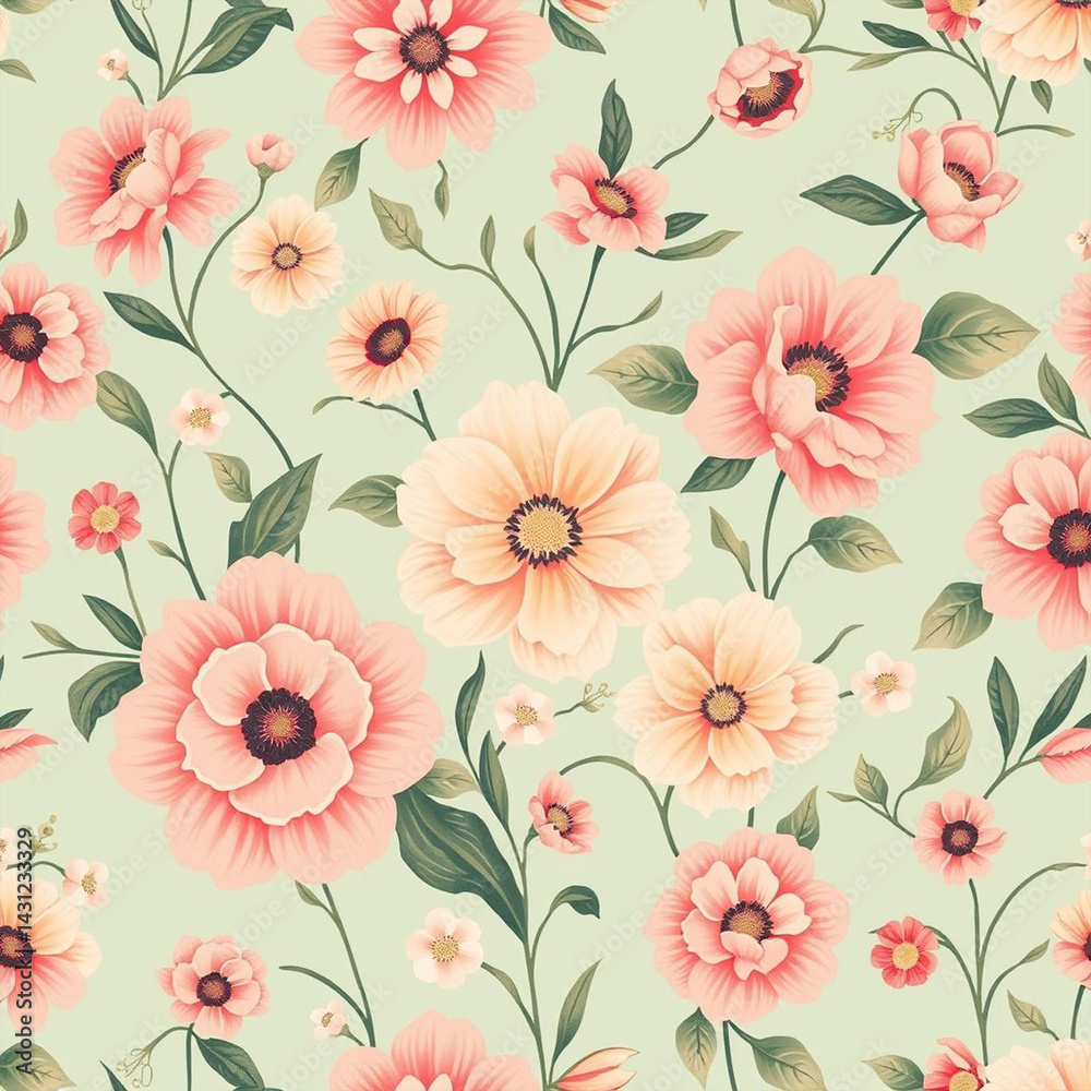 seamless pattern with flowers seamless pattern with flowers