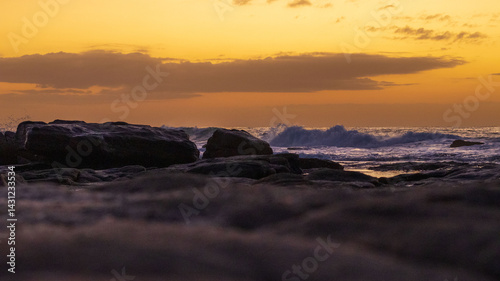 Foto Sun rising on the South Coast of South Africa in Uvongu, Margate