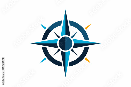 compass icon vector illustration  white background
