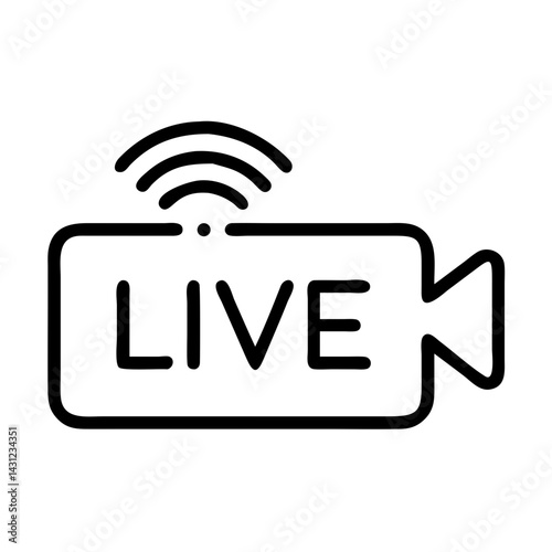 Live streaming icon action engaging audiences in virtual events digital space interactive experience