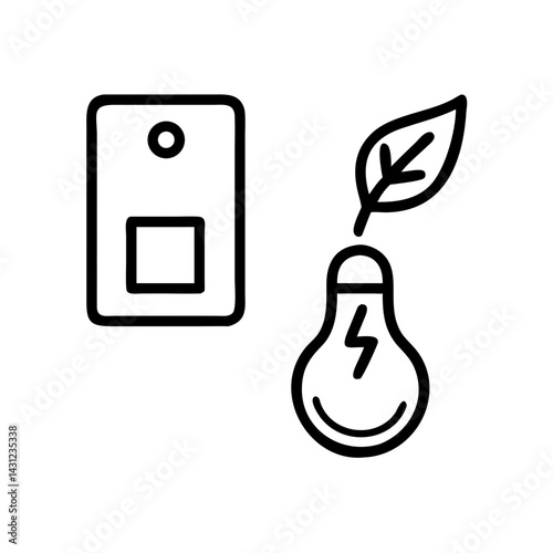 Sustainability concept innovative energy conservation in modern home illustration