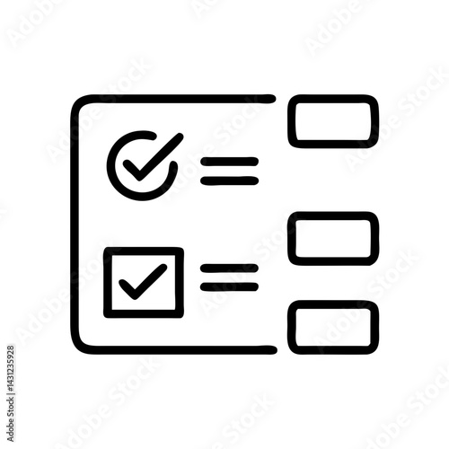 Checklist icon action office environment digital content organized viewpoint productivity concept