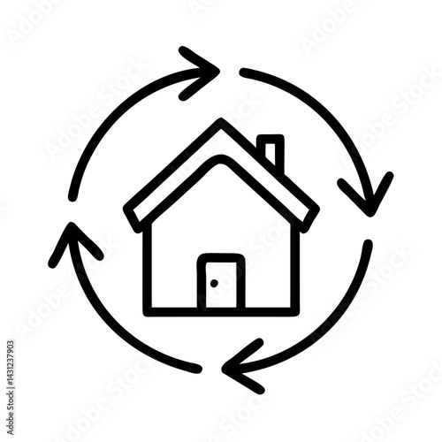 Home icon sustainability event circular economy innovations in eco-friendly living