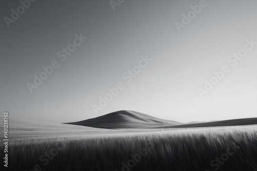 endless expanse of monochrome fields each distinct in texture extending into horizon under minimalistic skies and offering