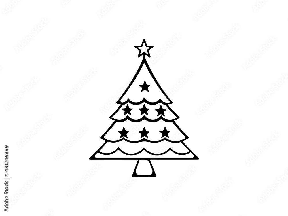 A vector graphic showcasing stylized Christmas trees. Christmas tree silhouettes, perfect for holiday designs.