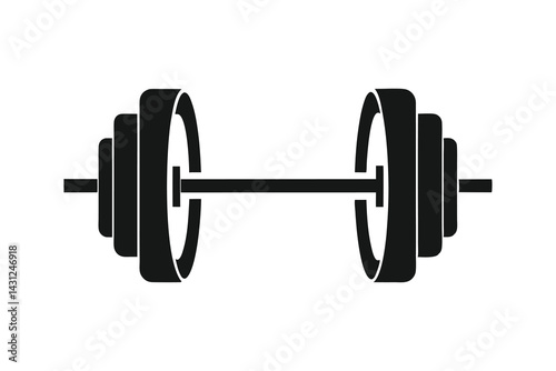 dumbbell icon vector illustration isolated on white background