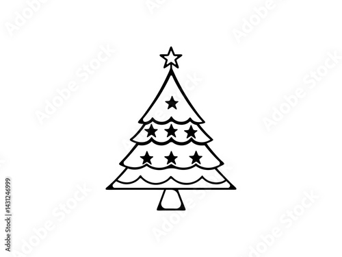 Obraz na płótnie A vector graphic showcasing stylized Christmas trees. Christmas tree silhouettes, perfect for holiday designs. w salonie