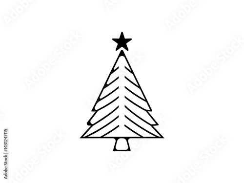 Obraz na płótnie A vector graphic showcasing stylized Christmas trees. Christmas tree silhouettes, perfect for holiday designs. w salonie