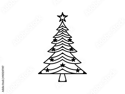 Obraz na płótnie A vector graphic showcasing stylized Christmas trees. Christmas tree silhouettes, perfect for holiday designs. w salonie