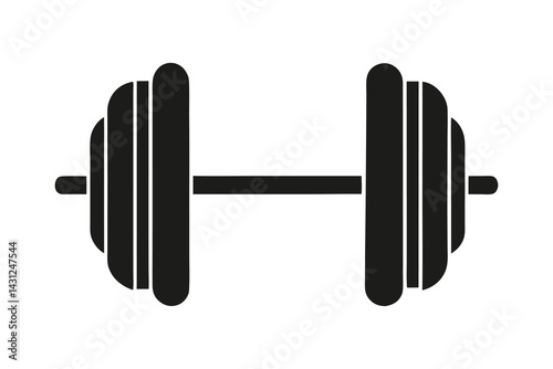 dumbbell icon vector illustration isolated on white background