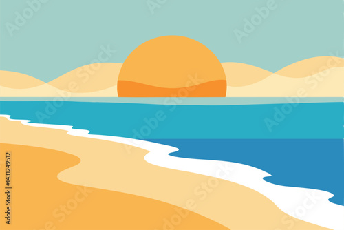 a-gentle-sunset-over-a-calm-beach-with-waves-light 