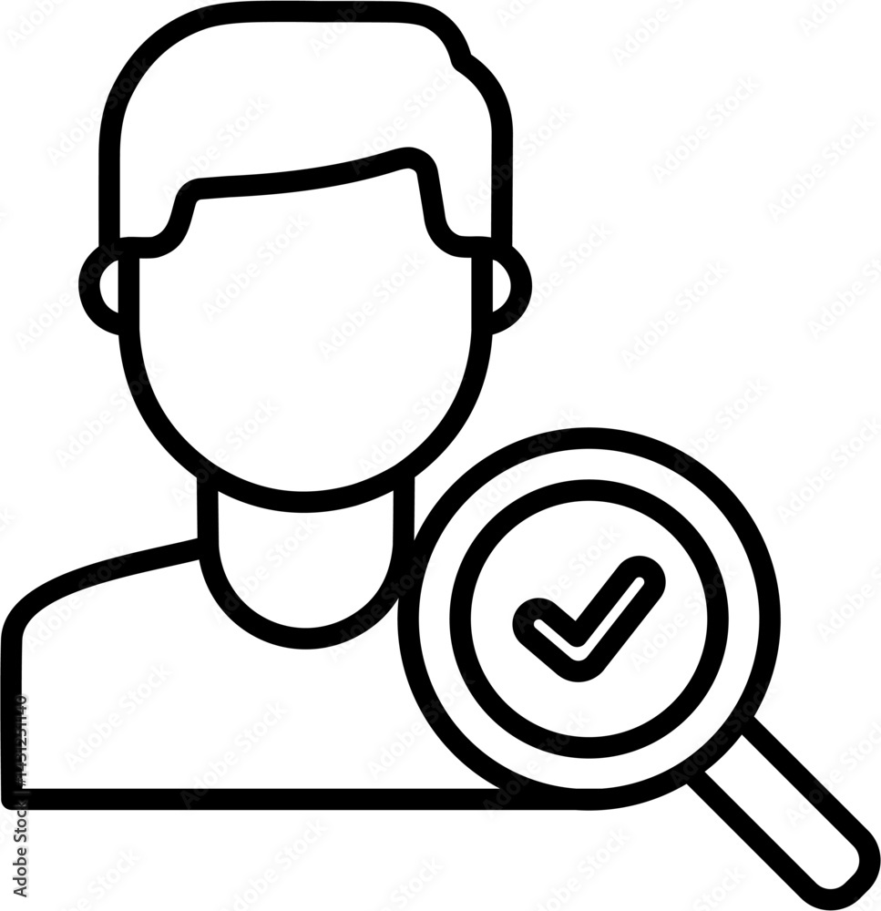  applicant icon with line style isolated on white background, eps file and easy to edit and change color.