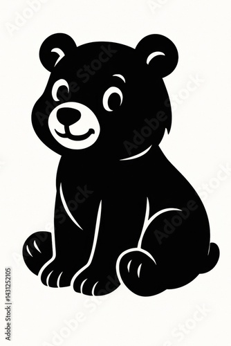 Black silhouette of a bear
