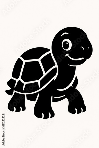 Black silhouette of a turtle