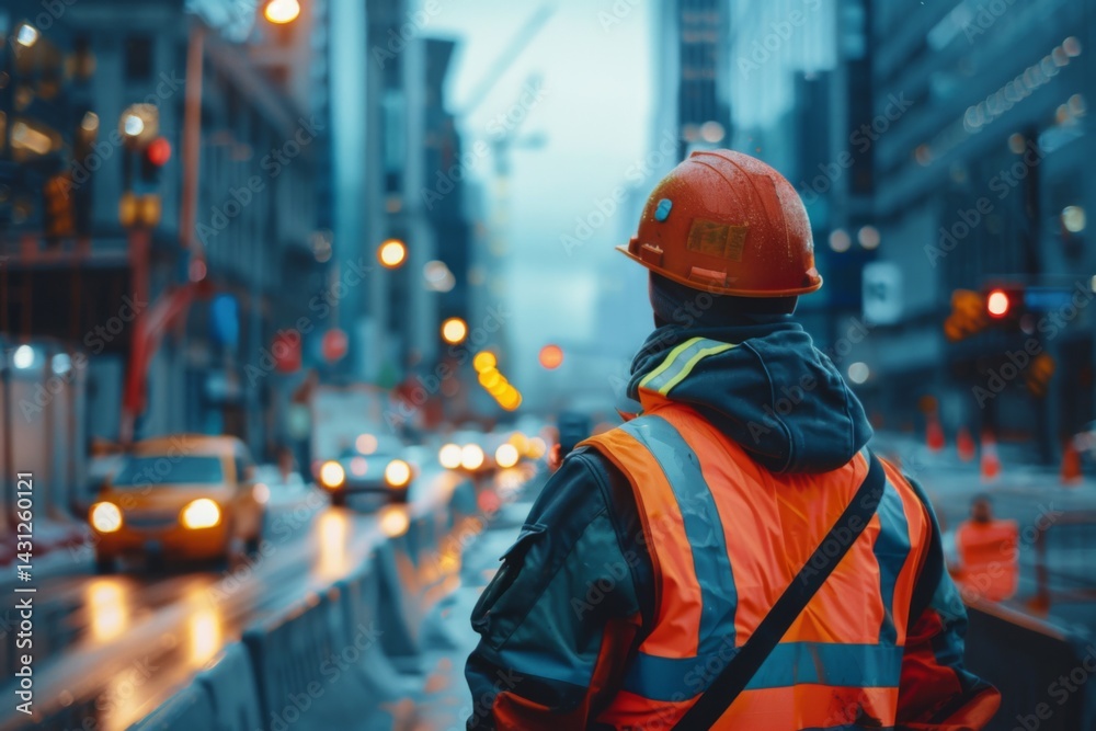 A construction worker is part of a team building a new subway line in a major city A construction worker is part of a team building a new subway line in a major city