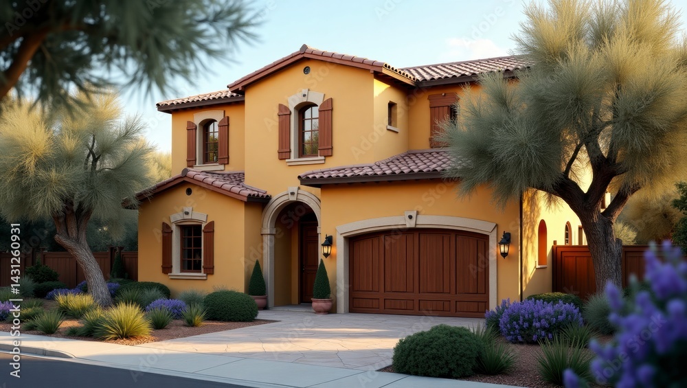 Beautiful house adorned with abundant plants creating a lush environment and inviting atmosphere for relaxation Beautiful house adorned with abundant plants creating a lush environment and inviting atmosphere for relaxation