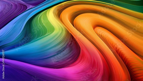 abstract wave patterns vibrant and colorful background