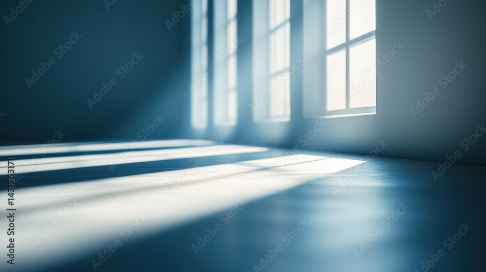 Obraz premium Empty room bathed in sunlight