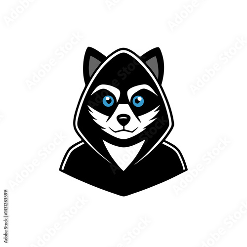 Raccoon hacker head