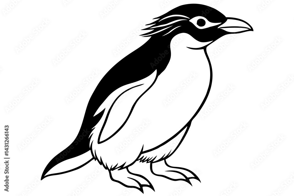 Stylized Rockhopper Penguin Stylized Rockhopper Penguin