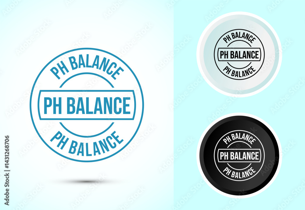 Obraz premium PH balance icon design illustration. Neutral PH balance icon sign, Free acidity concept symbol in color, black and white