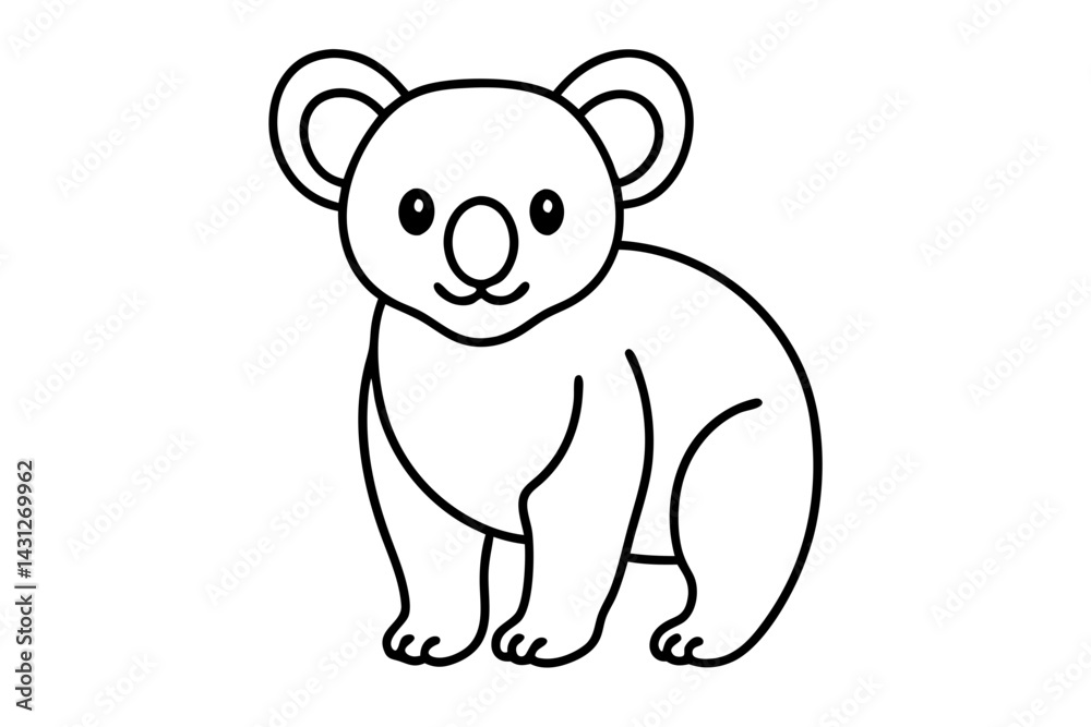 Stylized Koala Ink Art Stylized Koala Ink Art