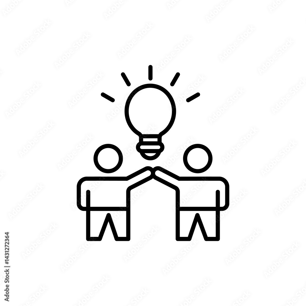 custom made wallpaper toronto digitalcollaboration icon with line style isolated on white background, eps file and easy to edit and change color.