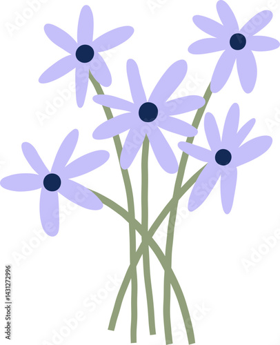 Hand Drawn Lavender Bouquet for Rustic and Elegant Floral Patterns
